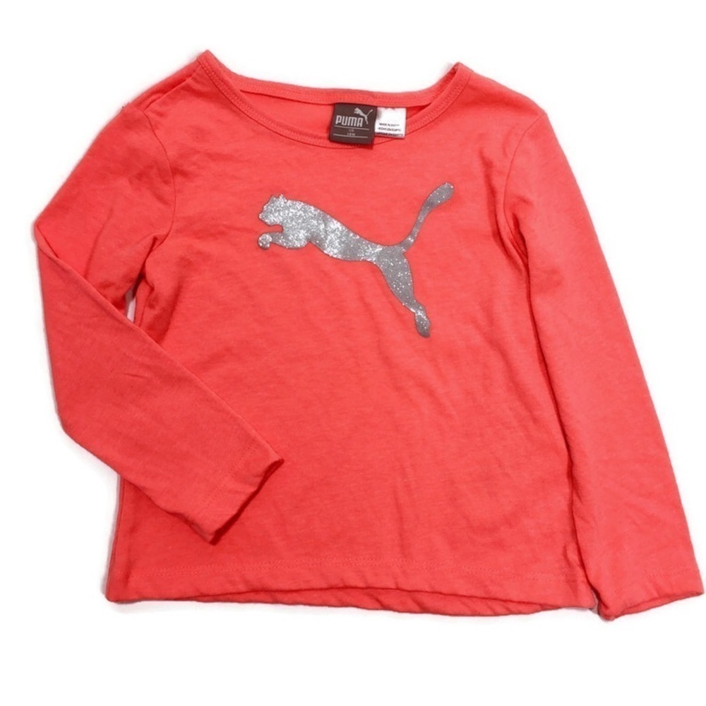 Puma neon toddler girls 18M long sleeve tee‎ shirt